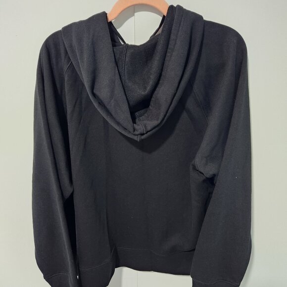 GAP NEW Women's Black and White Logo Long Sleeve Hoodie Full Zip Sweatshirt- XL - Picture 5 of 5